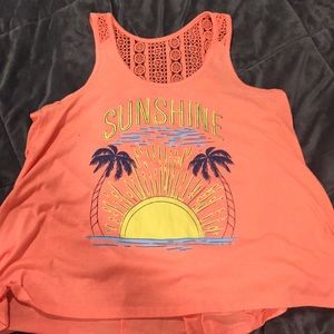 “Sunshine” tank top in hot pink